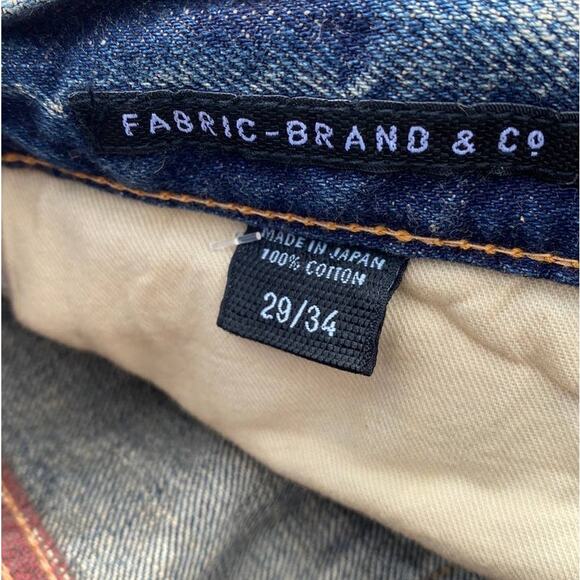 New Fabric Brand & Co Dirty Wash Selvedge Distressed Jean Denim Mini Skirt 29/34 - Picture 11 of 16